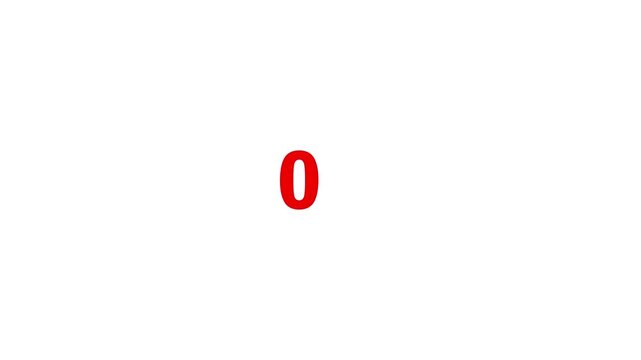 Countdown Timer Decreasing From Twenty three To Zero On White Background