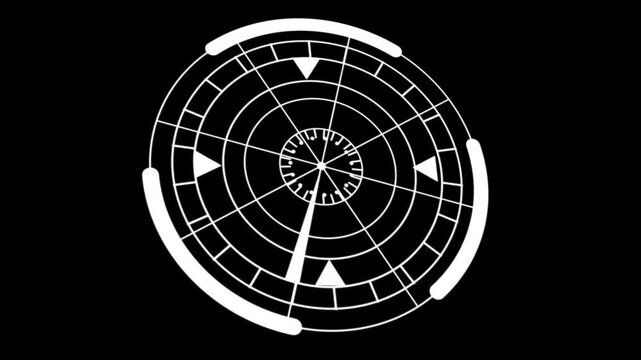 Pie Chart Showing Percentage Breakdown With Three Segments White Silhouette