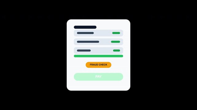 Suitable for web and app designs. Features a stylized list of digital payment interface elements. Ideal for financial technology projects.