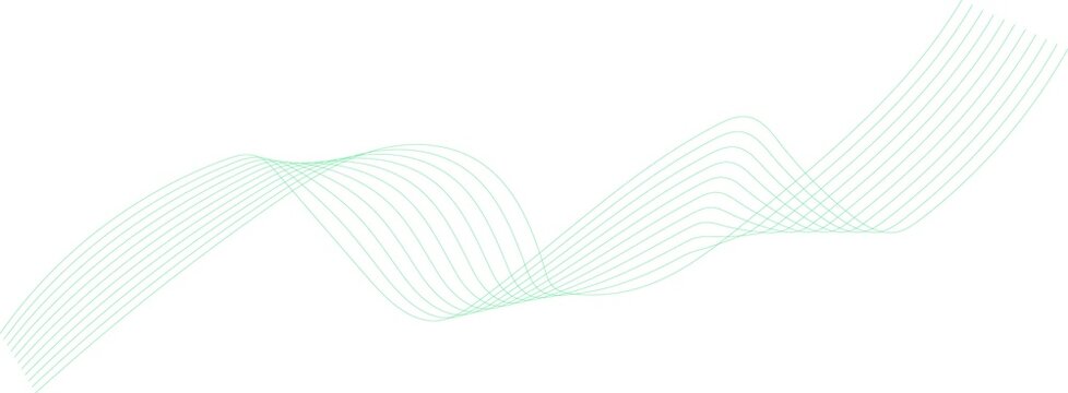 Abstract Colorful Blue Wave Background with Flowing Gradient Lines Illustration