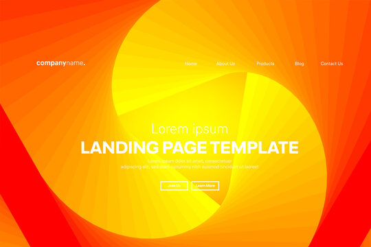 Abstract modern technology Landing page template, flowing line digital technology, smooth particle wave, big data techno design concept background wallpaper, Annual reports, flyer, poster, cover. EPS 