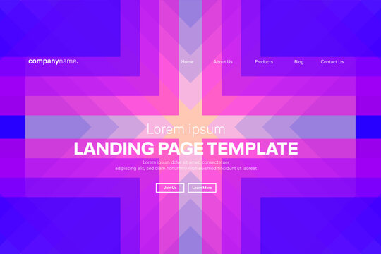 Abstract modern technology Landing page template, flowing line digital technology, smooth particle wave, big data techno design concept background wallpaper, Annual reports, flyer, poster, cover. EPS 