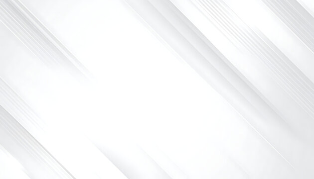 Abstract white and grey diagonal lines forming a dynamic speed or motion blur effect, modern digital background