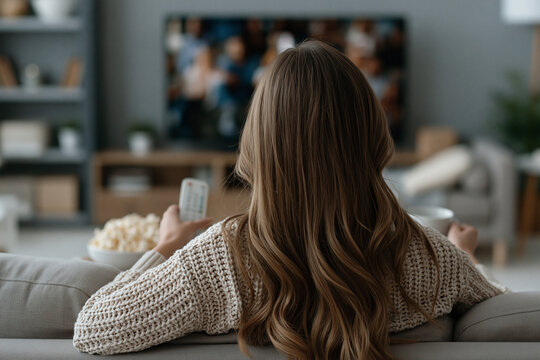 Chillin' on the couch, watching a movie