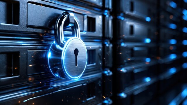 Cyber Security Concept With Digital Padlock And Data Protection System
