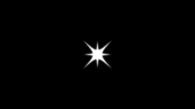 single star glitter, white doodle cartoon star shine animation overlay, star sparkle vector doodles, glowing light effect,Twinkle Sparkling stars Shine animation black background 4k.