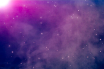 Purple cosmic nebula background featuring scattered stars, soft space clouds, celestial atmosphere, deep universe texture, abstract backdrop © HARSH