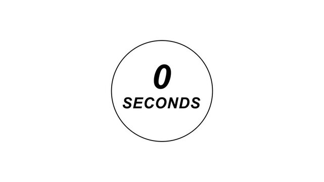 Animated 5 Second Timer Inside Colourful Gradient Circle on white Background for Event Countdowns and Digital Video Design Elements