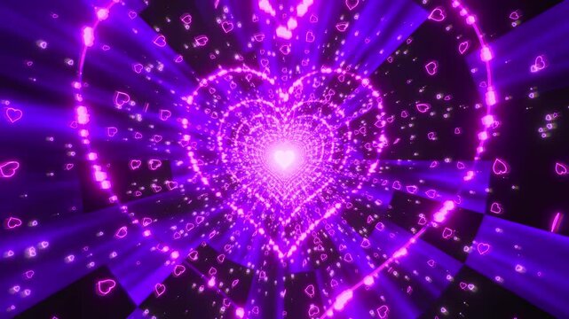 Purple Heart Reactor Particle Tunnel 4K Seamless Loop