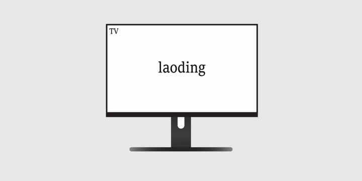 4K TV flat screen lcd or oled, plasma, realistic illustration, White blank monitor mockup. eps10