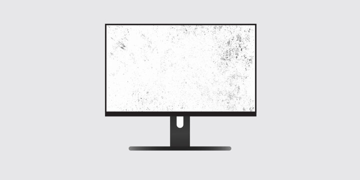 4K TV flat screen lcd or oled, plasma, realistic illustration, White blank monitor mockup. eps10
