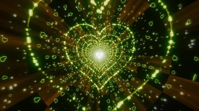Sepia Heart Reactor Particle Tunnel 4K Seamless Loop