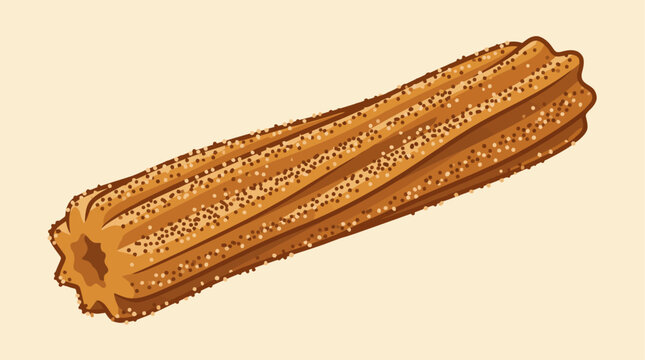 Golden-brown churro snack, a delicious fried dough pastry dusted with cinnamon sugar