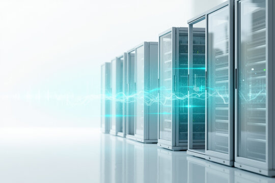 Server Racks with Data Flow and Energy Transfer in Data Center