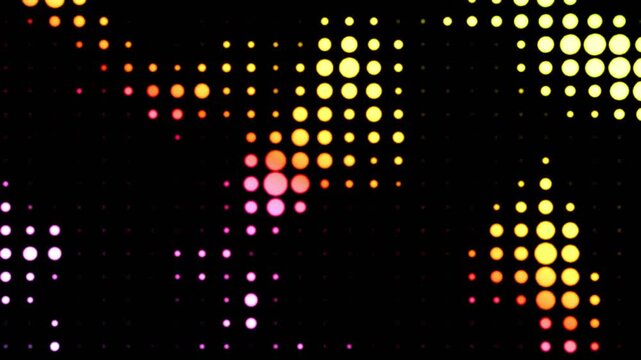 Abstract neon halftone dot loop background