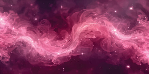 Fototapeta premium Soft pink vapor dances through a fluid abstract landscape, creating an enchanting visual of movement, elegance, and dreamy imagination. 