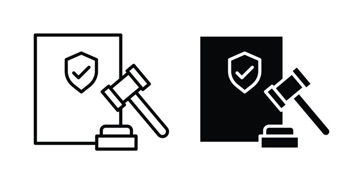 Code of conduct icon black, Stroke line and clipart style bundle