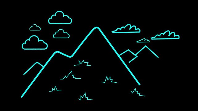 Set of cute doodle icons, wiggle animation stickers: Aura, sunray, speech bubbles, rough circle, exclamation, arrows, pint, underline, shouting chat box, on a transparent back ground, alpha channel