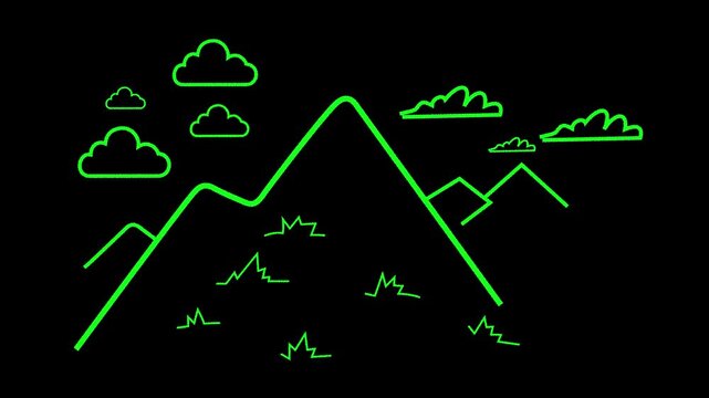 Set of cute doodle icons, wiggle animation stickers: Aura, sunray, speech bubbles, rough circle, exclamation, arrows, pint, underline, shouting chat box, on a transparent back ground, alpha channel