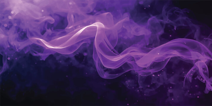 Fantasy-inspired smoke clouds shimmer with lavender tones, creating a mystical and cinematic visual effect.