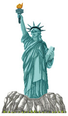 Fototapeta premium Statue of Liberty Vector Illustration