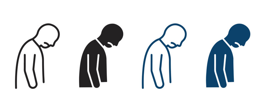 sick person icon set. illness symptom symbol. health condition, fatigue, medical issue concept. buttons, signs, business, three-dimensional,  vector illustration. 