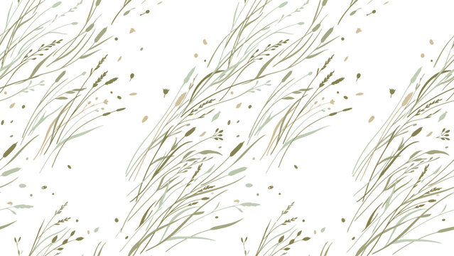 Gentle wind-swept grasses creating delicate natural texture and light pattern in a serene meadow scene.