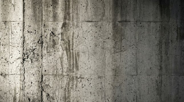 Closeup of a textured concrete wall with weathered surface