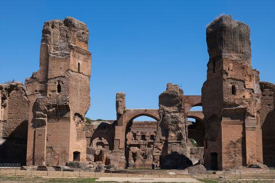 Italy, Rome, Baths of Caracalla ruins