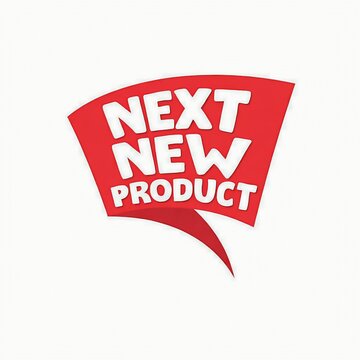 Bold red banner announcing next new product launch