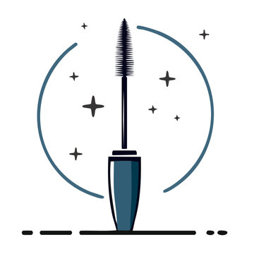 Flat design magnifying glass icon with plus signs