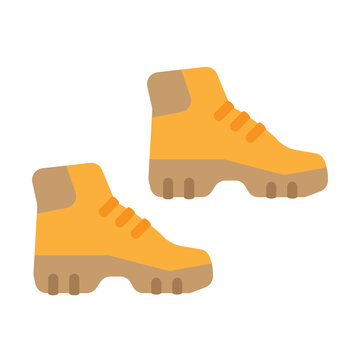 Hiking Boots Vector Flat Icon Design