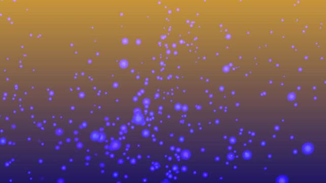 Golden particles floating above a dark reflective surface bule   glowing particles floating on background. Abstract digital animation effect bokeh circles. Motion graphics overlay for 