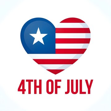 Heartfelt 4th of july celebration with american and liberian flag