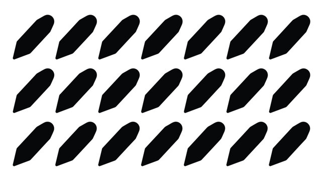 Pencil icon collection flat design isolated black symbols set