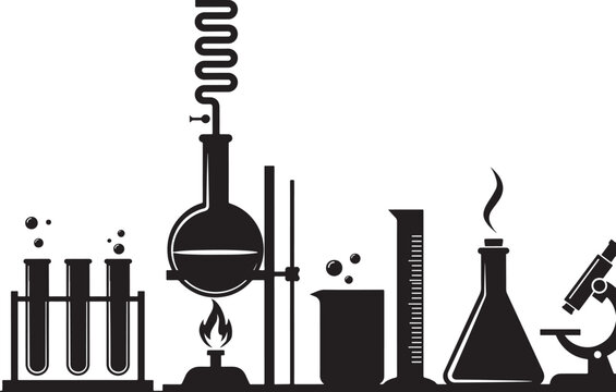 Laboratory equipment, science lab tools, beaker, test