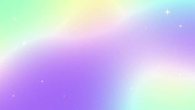Seamless Looping Y2K Dreamcore Sparkle Star Animation on Pastel Rainbow Gradient Background