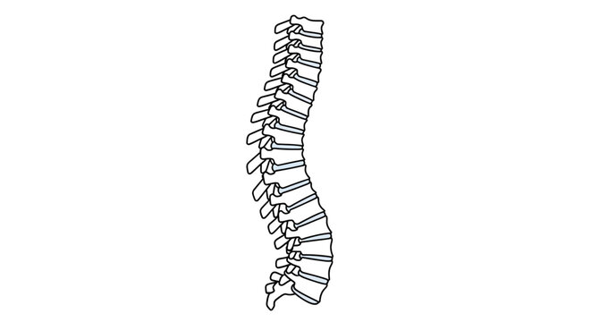 Human Spine Vertebrae Column.