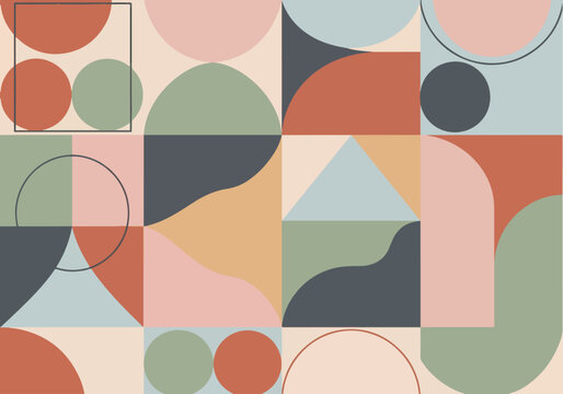 Elegant geometric collage abstract background vector for creative visual content