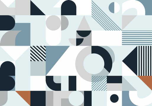 Minimalist geometric composition abstract background vector for contemporary design projects