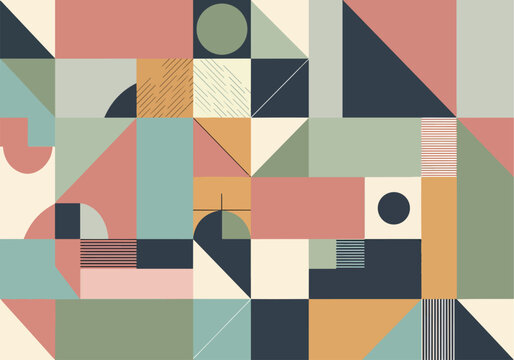 Geometric visual symphony crafted through rhythm proportion and creative expression
