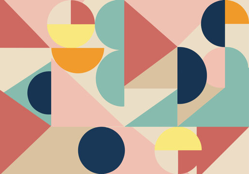 Elegant composition of shapes delivering balance harmony and artistic character