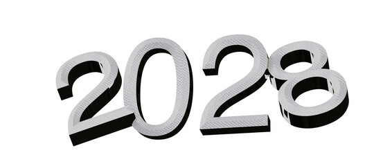 3D render of the year 2028 with a modern design, perfect for new year greetings and futur © vegefox.com