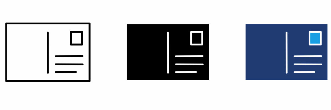 Postcard Mail Letter icon collections. Containing Stamp, Envelope, Message, Card and more icons.
