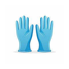 Fototapeta premium Blue protective gloves 3D render