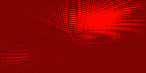 Abstract dark red background with creative bright halftone dot gradient waves. Clean premium vector design template for superhero banner and digital wallpaper. © Badruddin