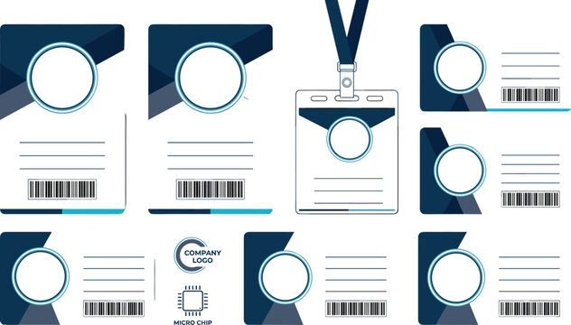 Professional ID Card Badge Template Set
