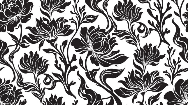 Seamless Black and White Houndstooth Pattern with Modern Abstract Geometric Textures