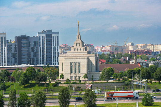 Kyiv Temple of The Church of Jesus Christ of Latter-day Saints in Urban Landscape