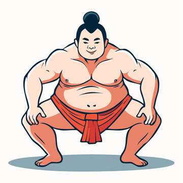 Sumo Wrestler in Traditional Mawashi